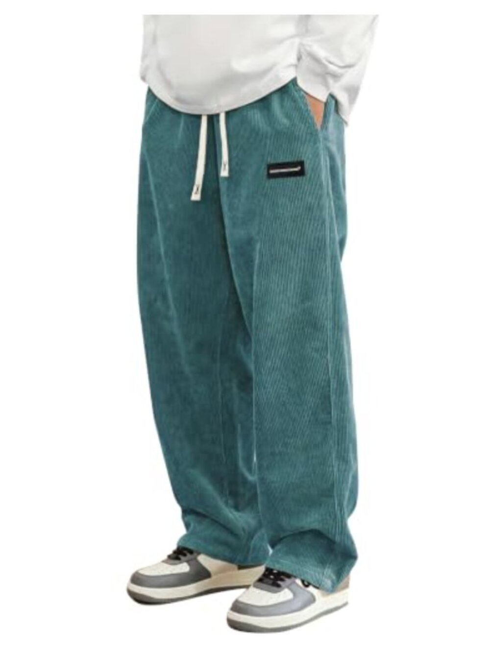 Men's Corduroy Pants Fleece Lined Loose Fit